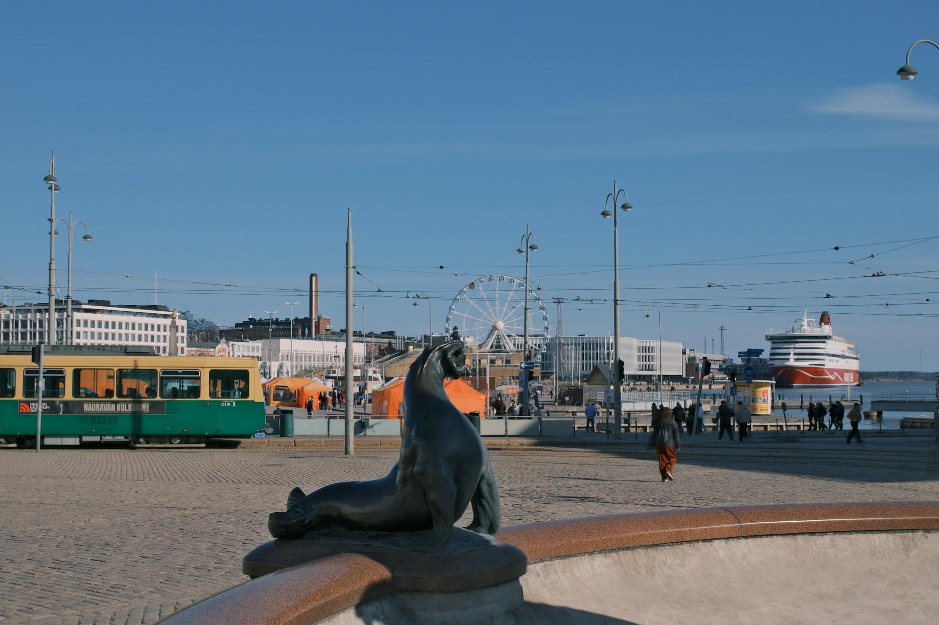 Helsinki tram and waterfront for first-day route planning.
