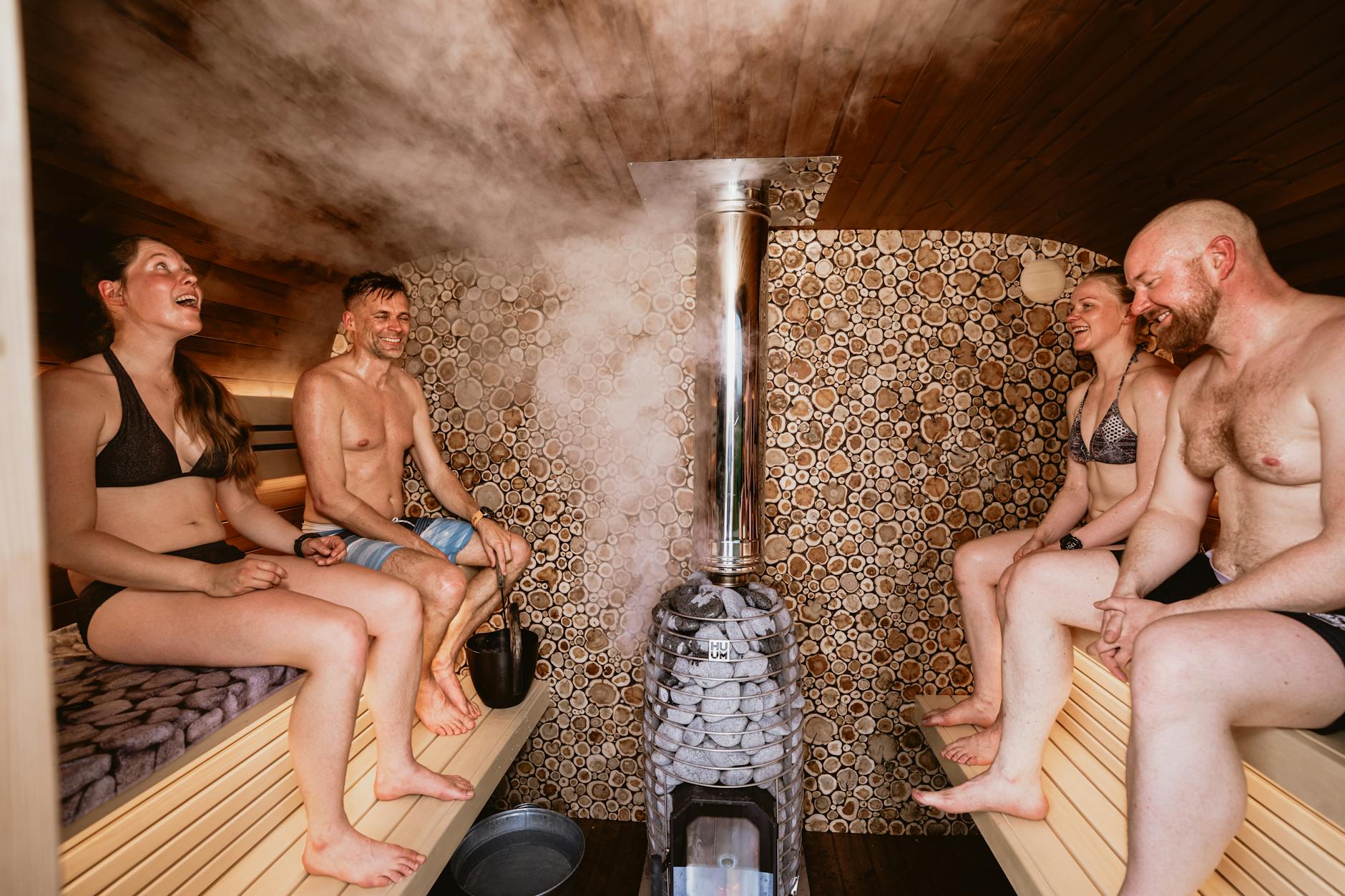 Nordic sauna interior for Helsinki luxury wellness planning.