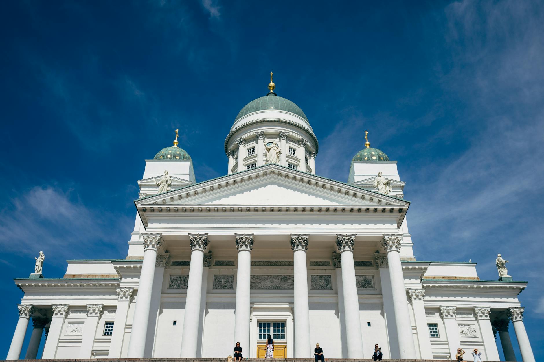 Helsinki Cathedral under blue sky for luxury culture planning.