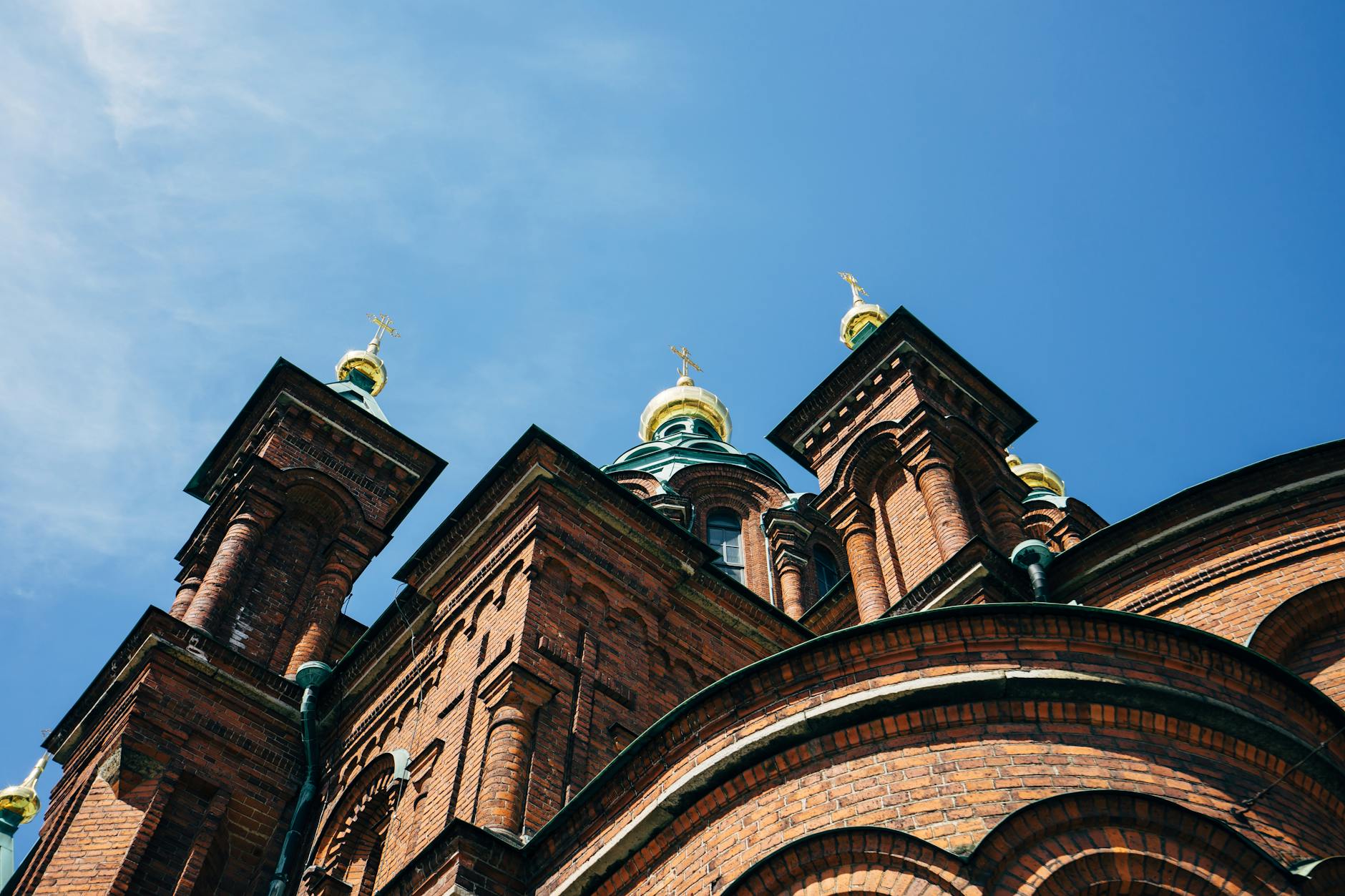 Uspenski Cathedral domes for Helsinki religious travel report planning.