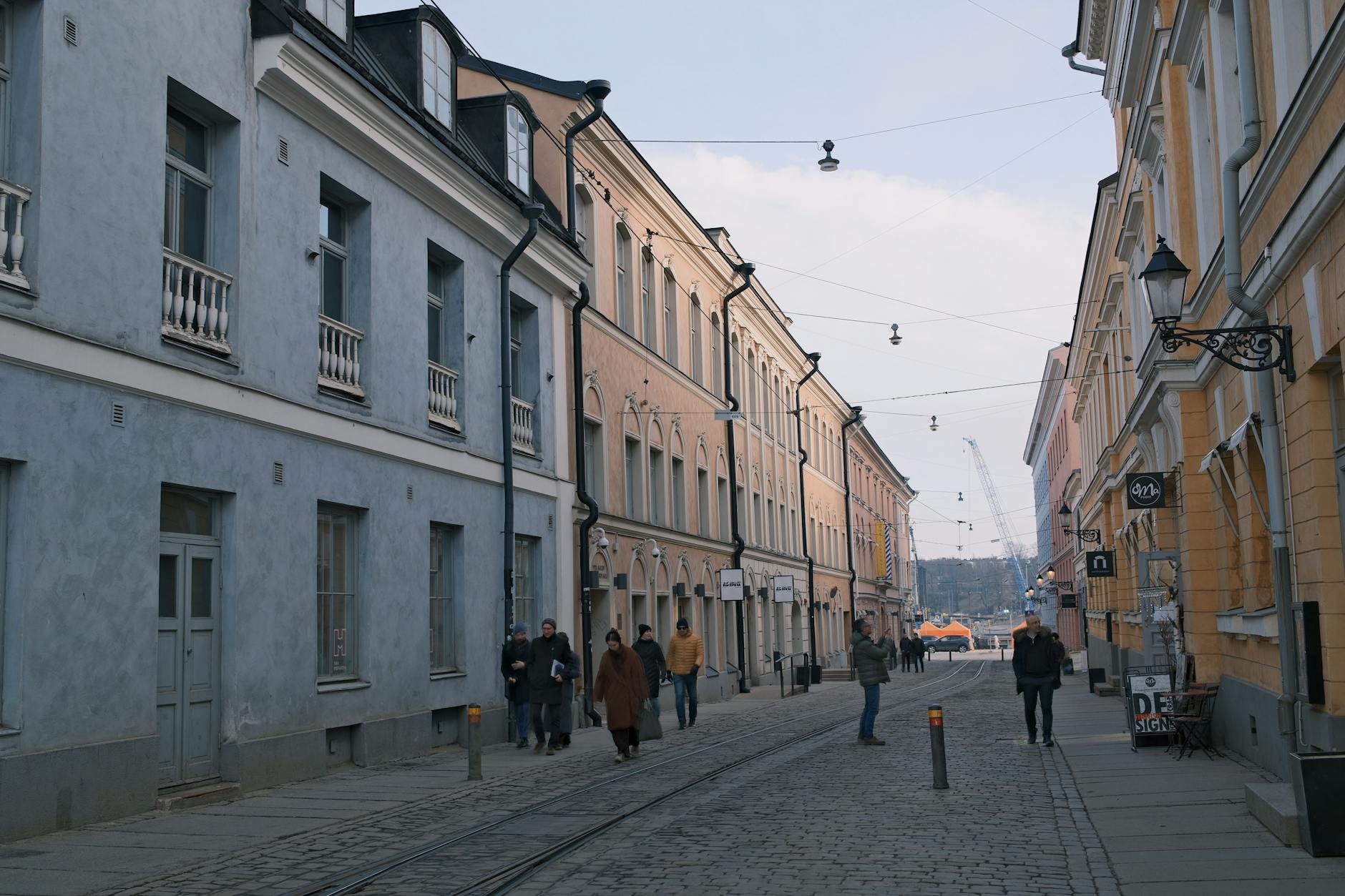 Pedestrian street in Helsinki for solo itinerary planning.