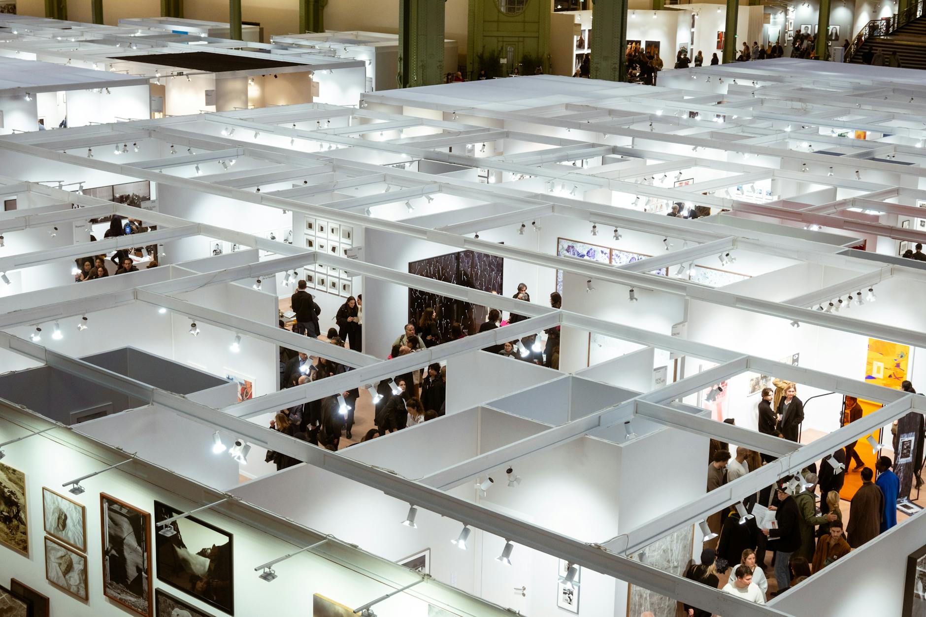 Busy exhibition space for trade-show booth priority planning.