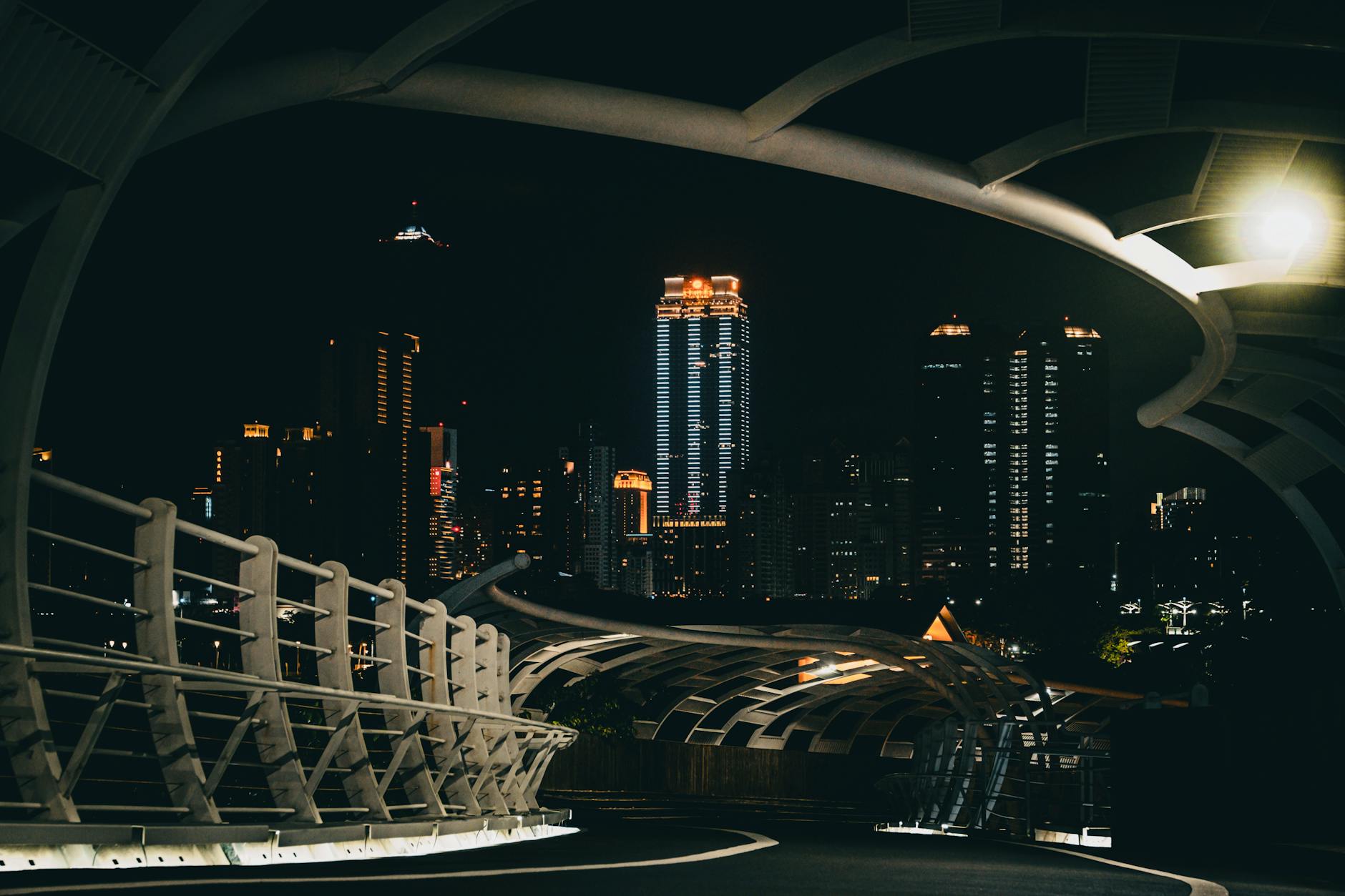 Kaohsiung illuminated bridge and repeat waterfront timing context.
