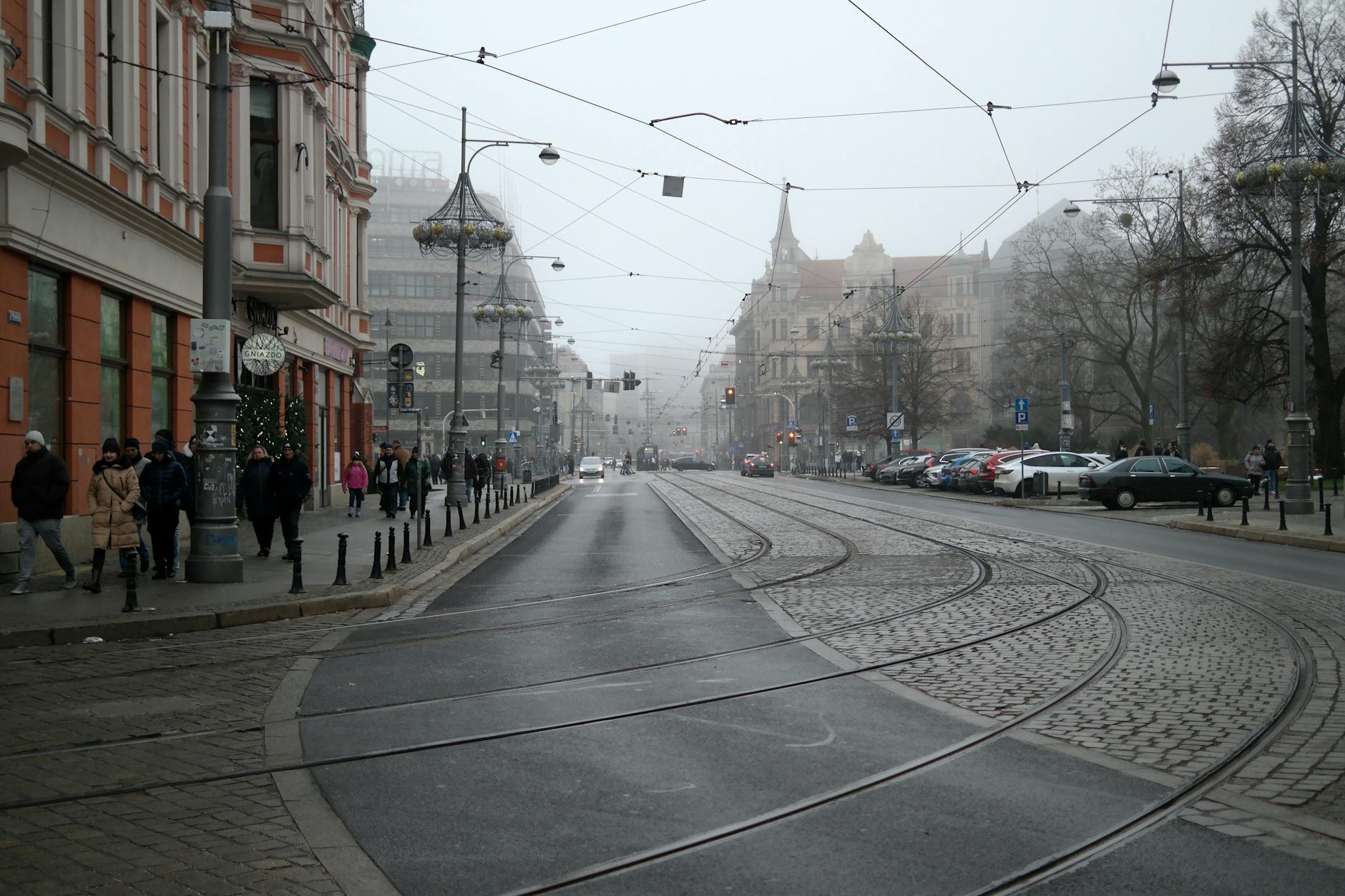 Krakow cafe and city setting for academic networking planning.
