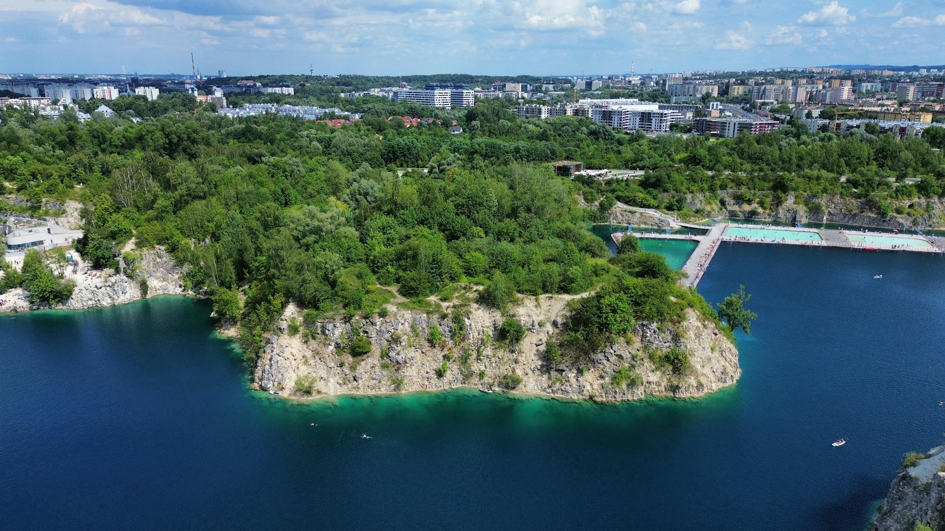 Krakow river and park route for outdoor traveler city planning.