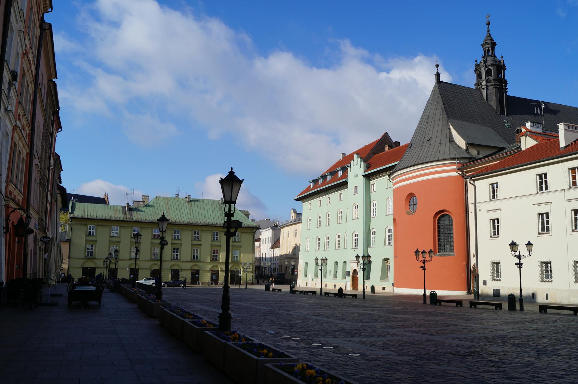 Krakow budget traveler street setting for short-stay planning.