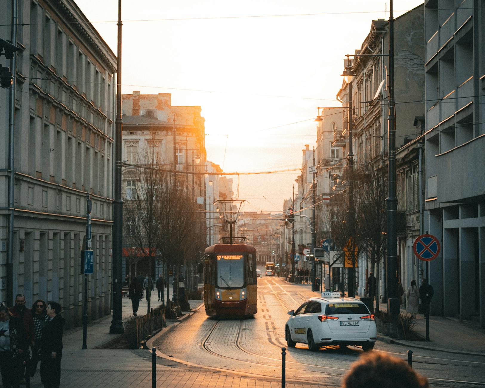 Krakow street and transport setting for older traveler movement planning.