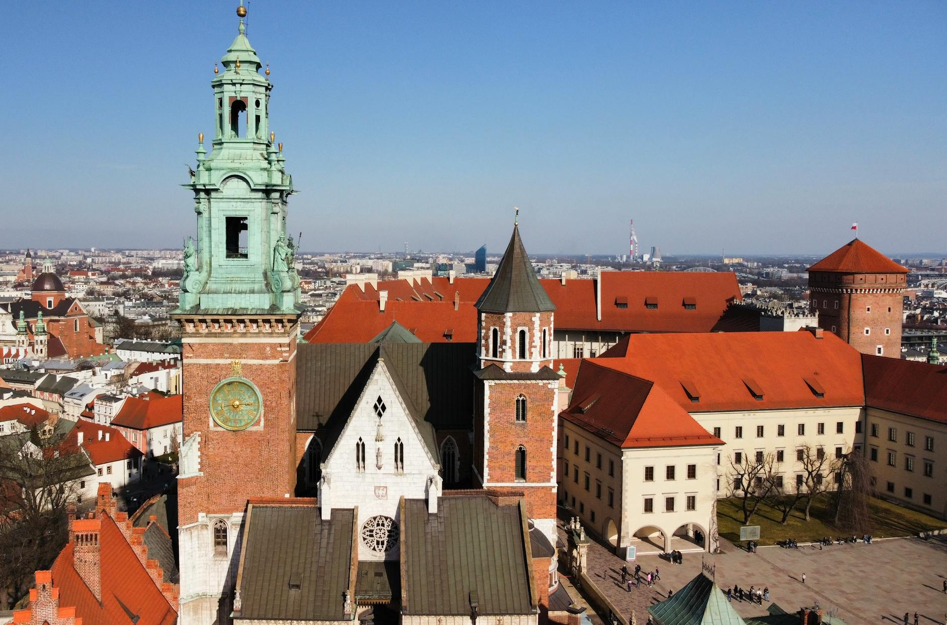 Krakow hotel and central street for older traveler base planning.