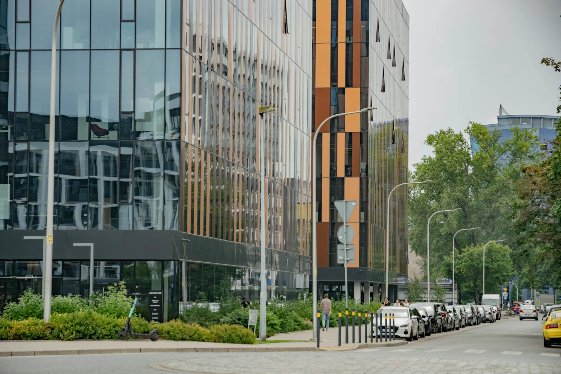 Krakow street and business route for sales traveler transport planning.