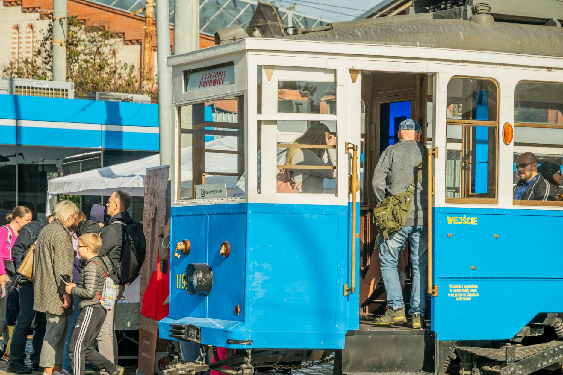 Krakow tram and street setting for tourist transport planning.