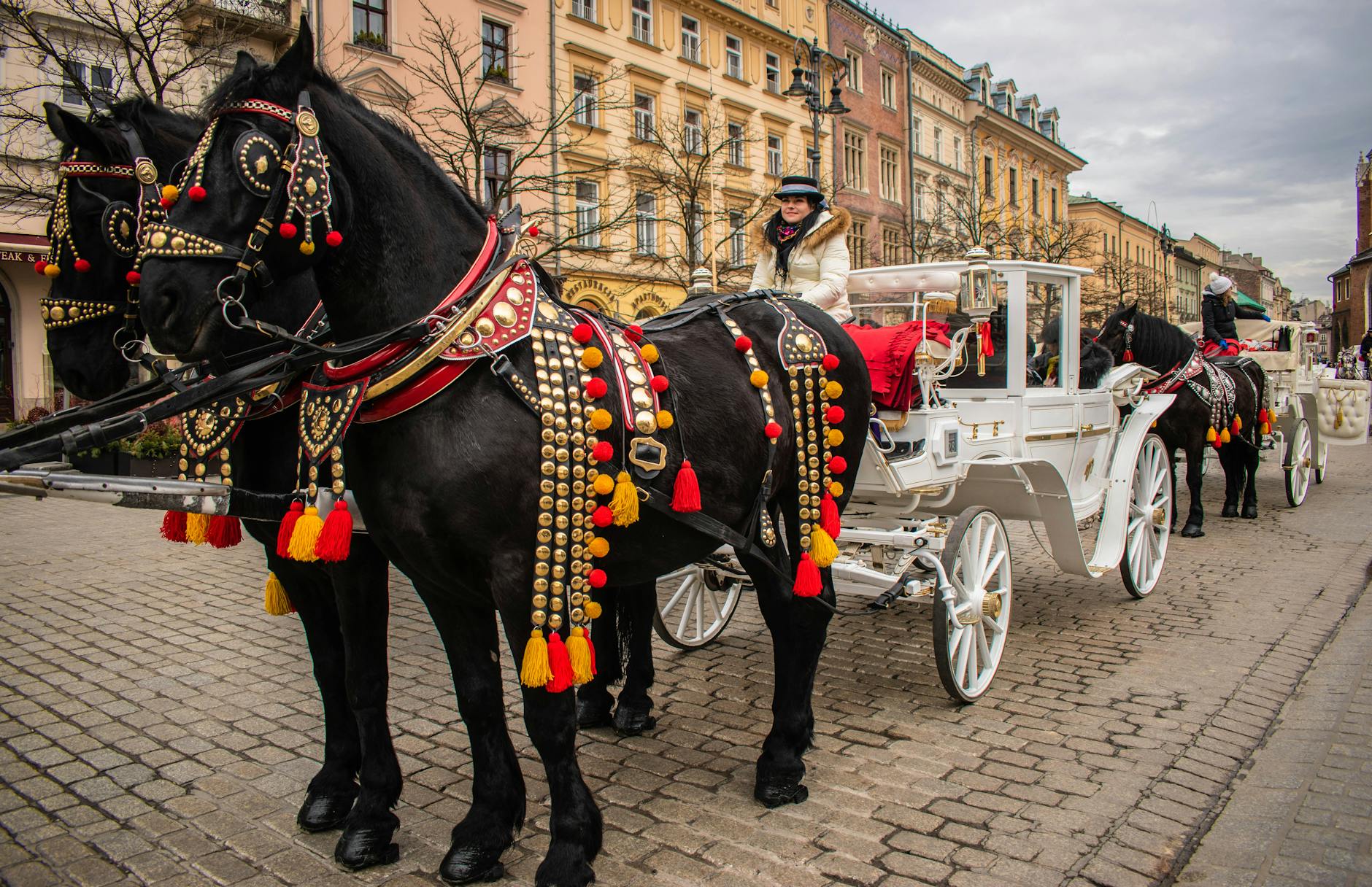 Krakow cobblestone street for mobility route planning.
