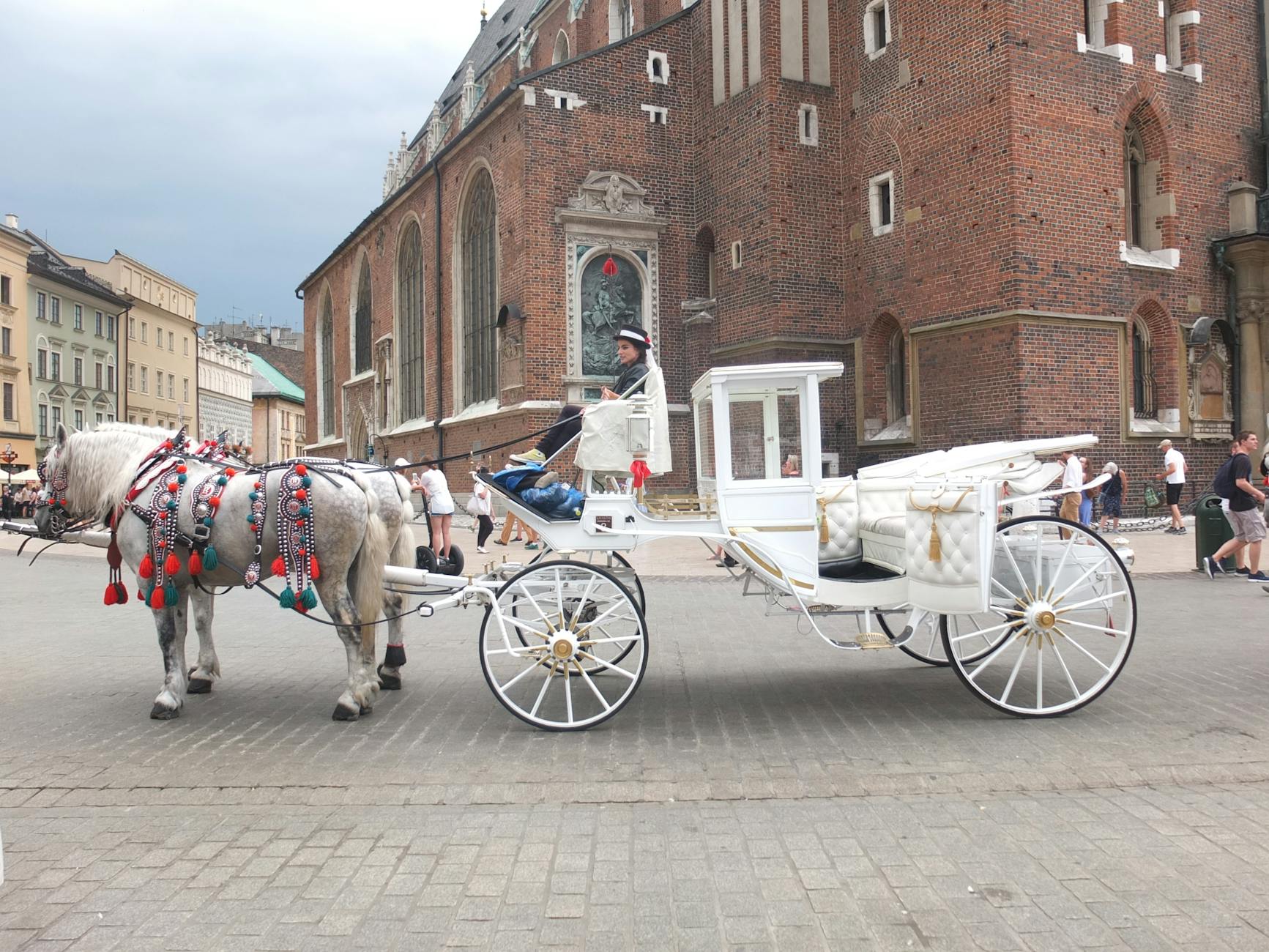 Krakow restaurant setting for woman traveler meal planning.