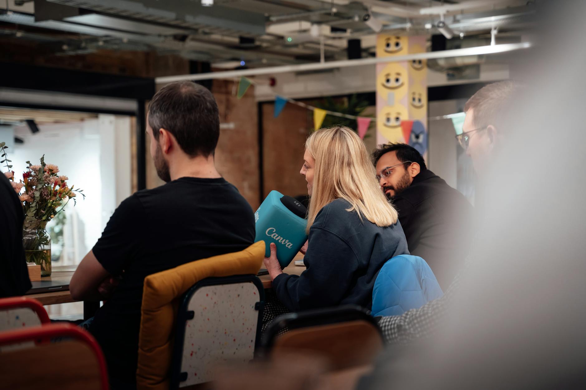 Professionals working together in a modern London workspace