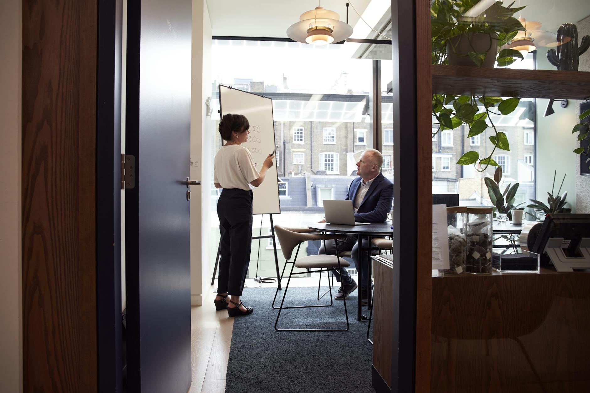 Consultants in a strategic meeting in a London office