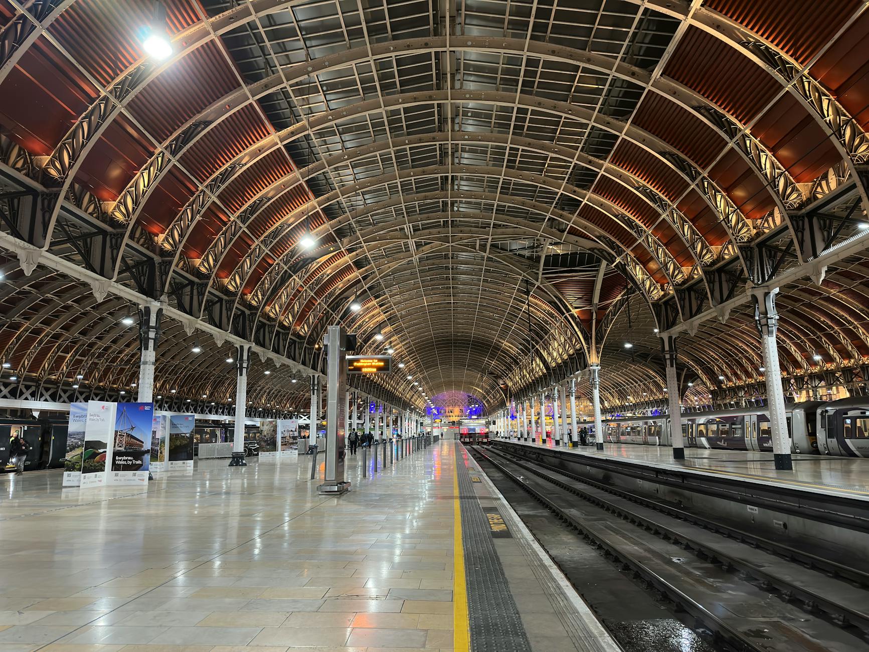 Historic Paddington Station interior in London
