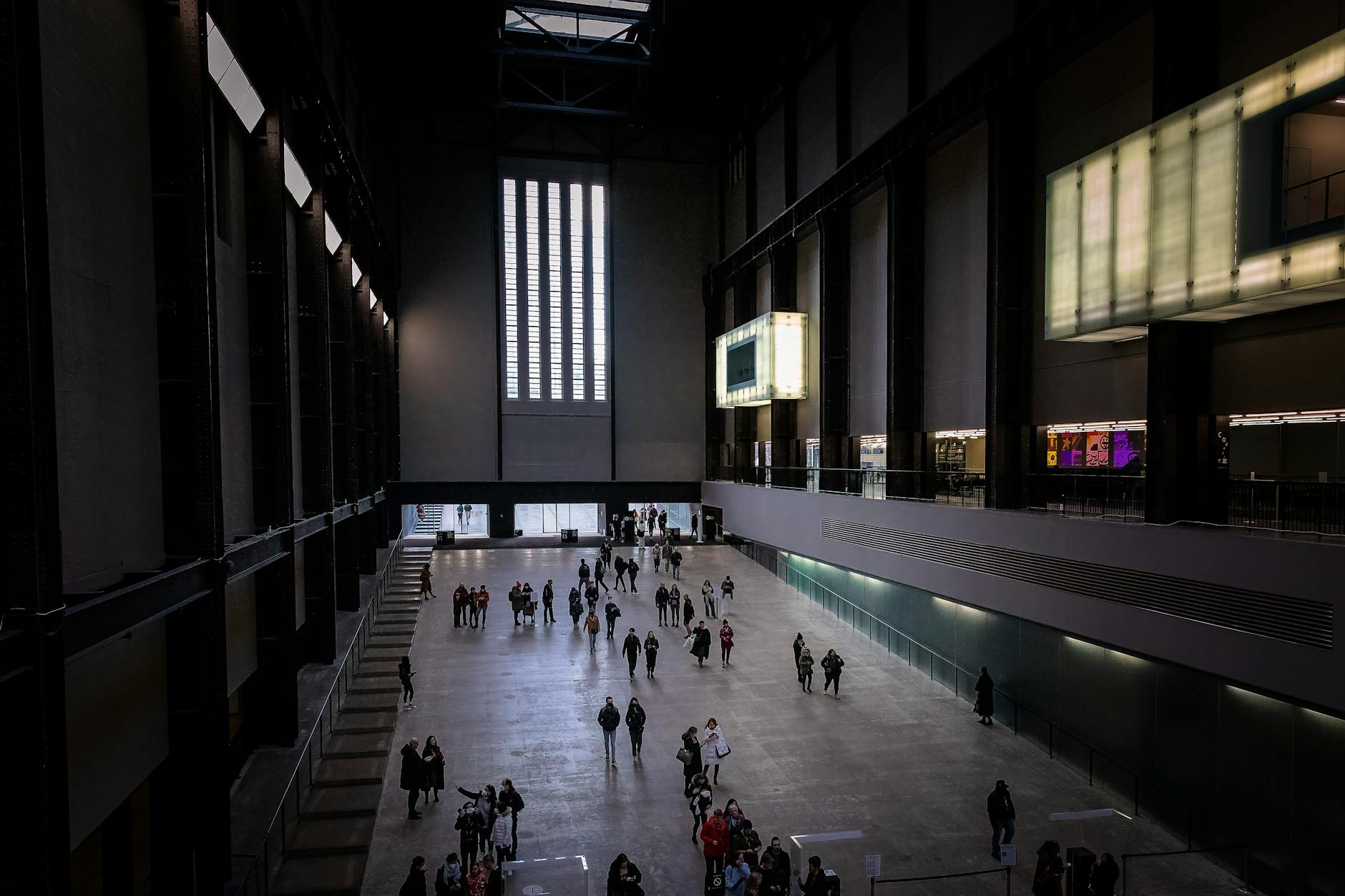 Visitors inside the Tate Modern in London
