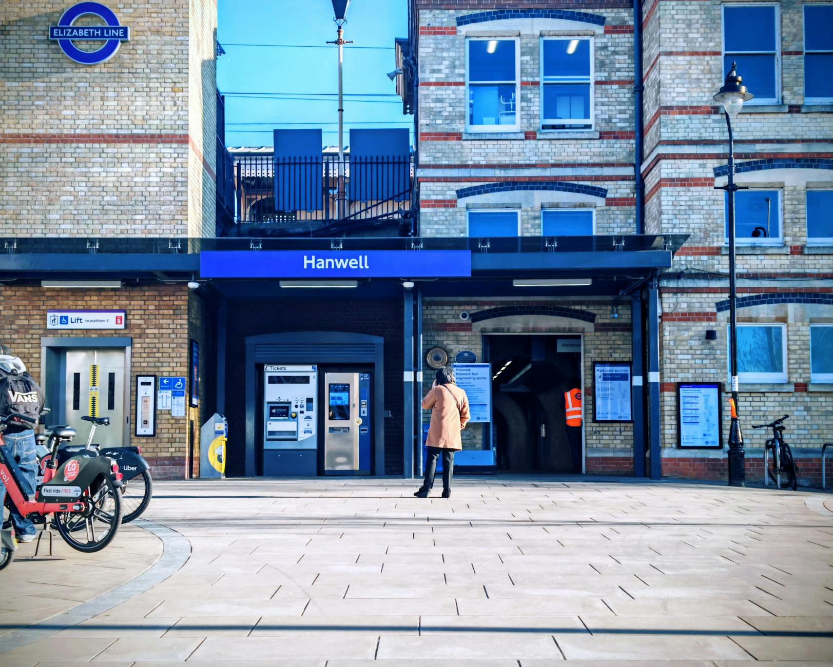 Hanwell Station on the Elizabeth line in London