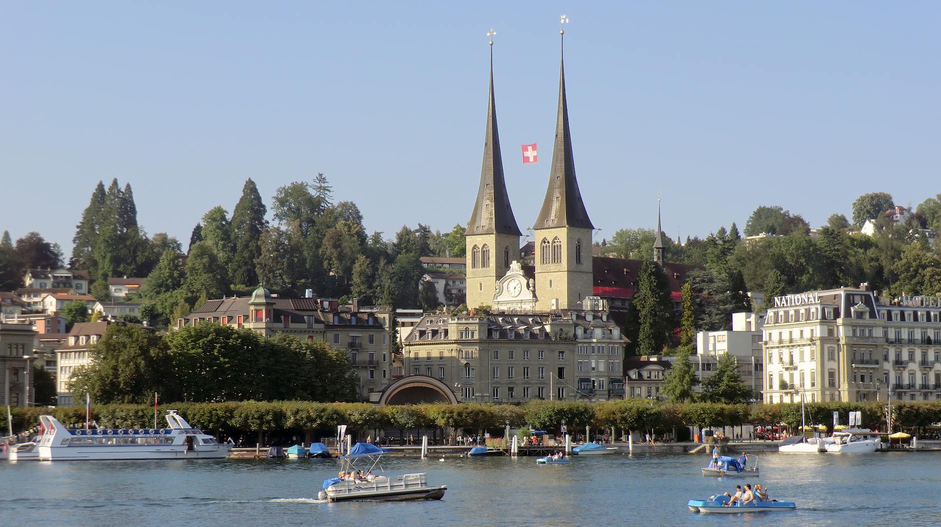 Lucerne cityscape and Chapel Bridge for conference arrival orientation.