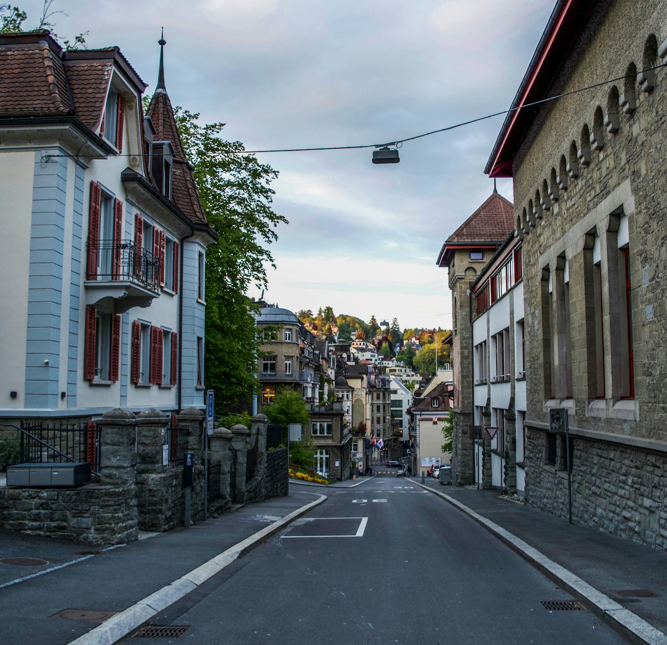 Paved Lucerne street for consultant route and recovery planning.