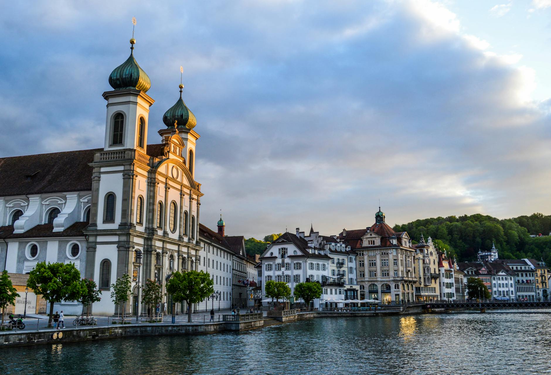 Jesuit Church facade in Lucerne context for first-time travel report planning.