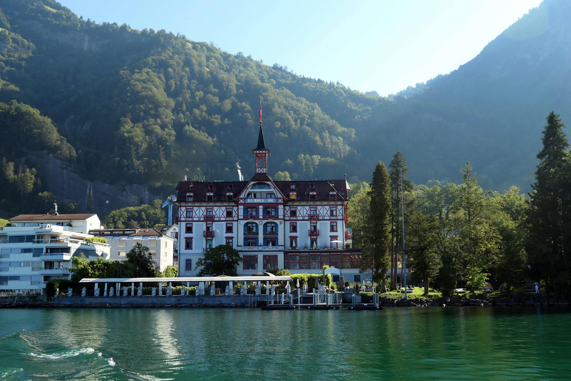 Lake Lucerne hotel setting for investor and deal team planning.