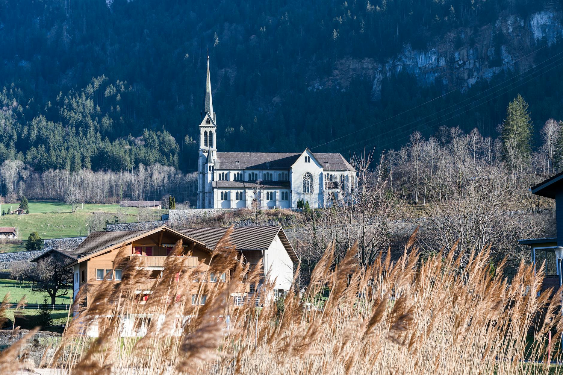 Swiss church in the Lucerne countryside for pilgrimage purpose planning.