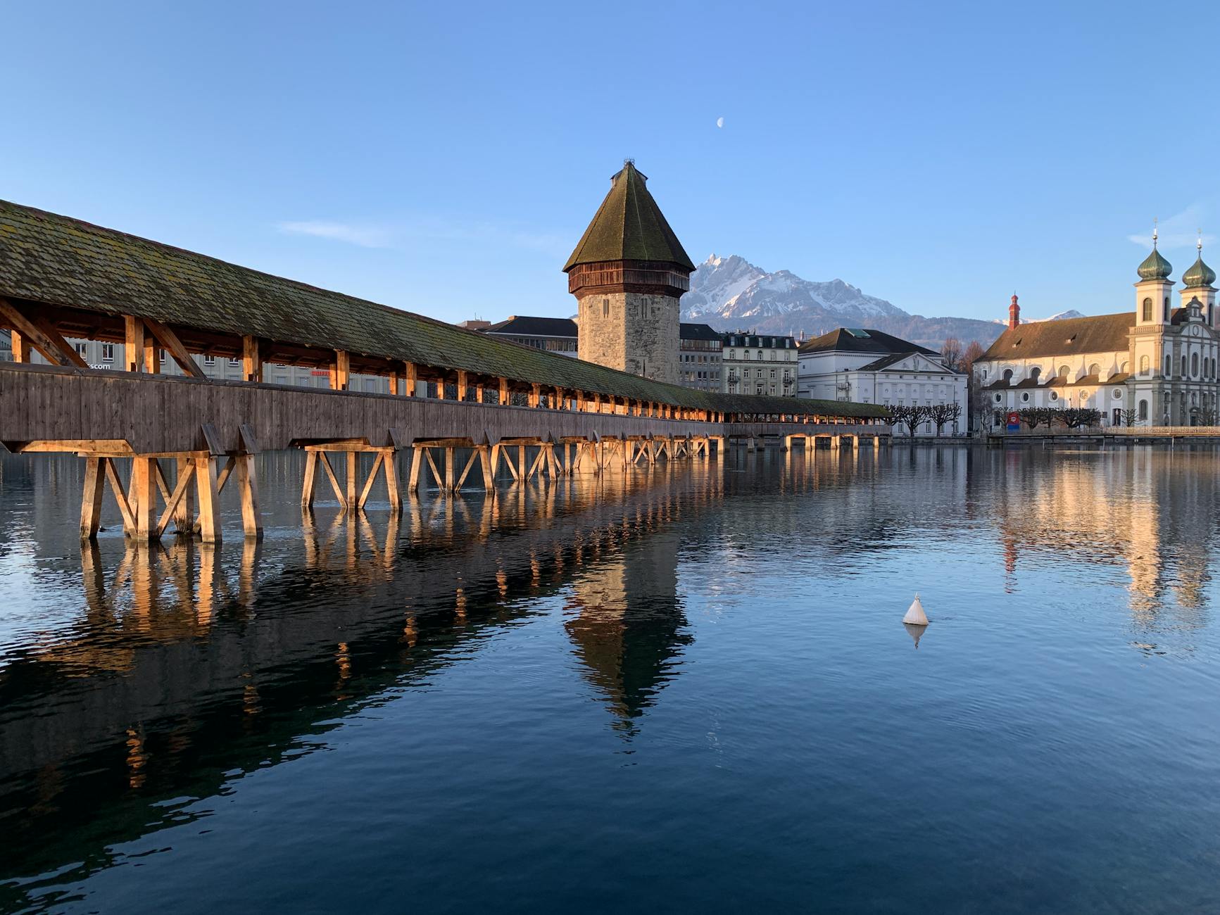 Chapel Bridge in Lucerne for sacred and scenic route planning.