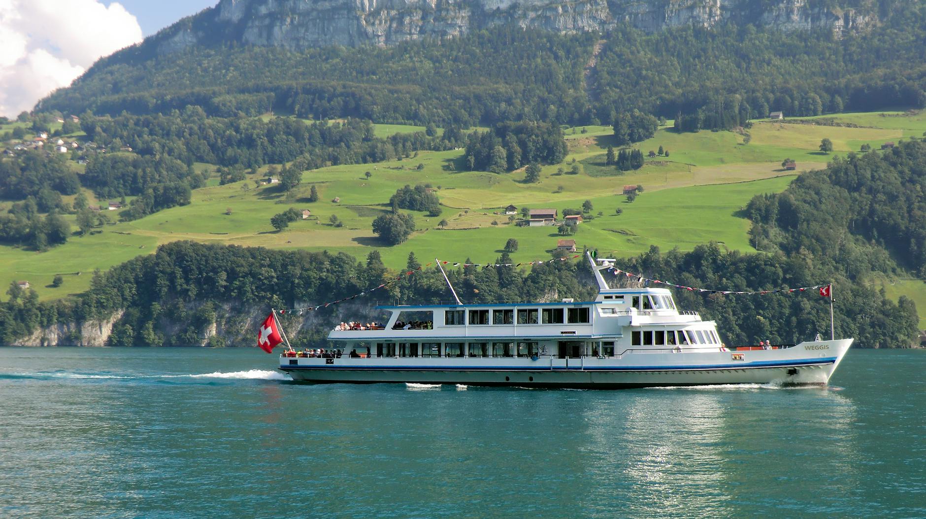 Ferry on Lake Lucerne for a repeat visitor village or shore excursion.