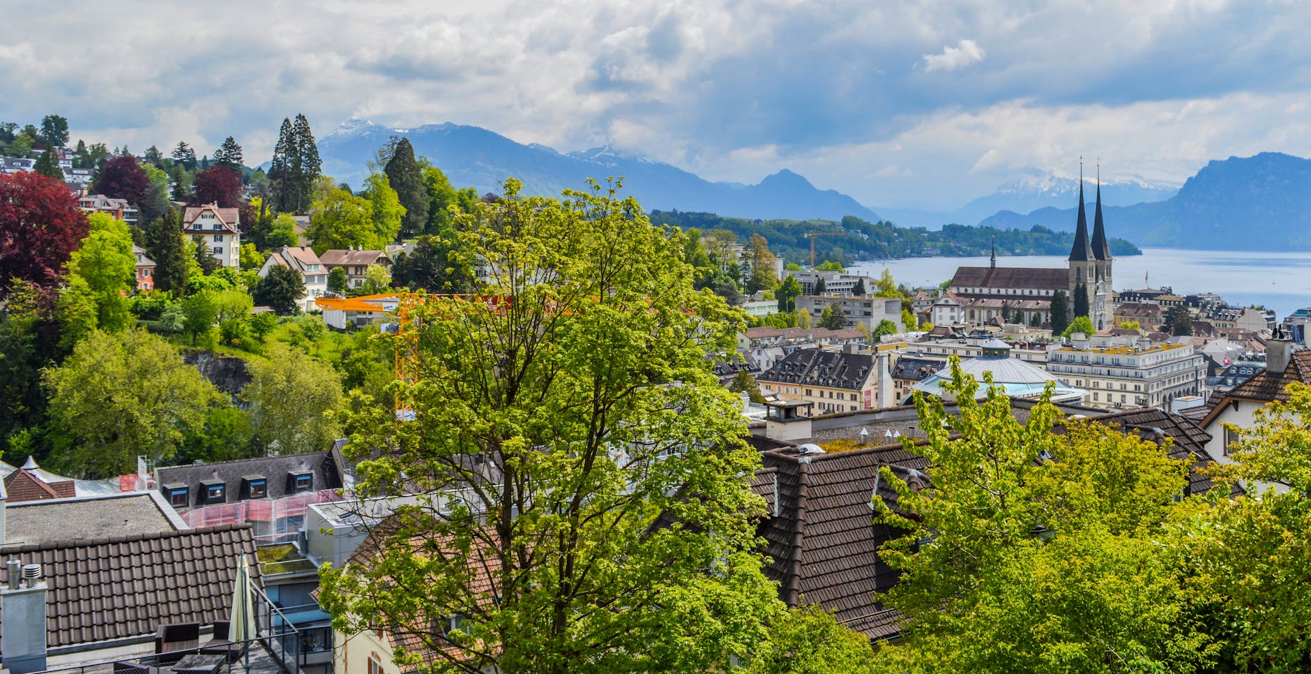 Lucerne city and lake context for sales travel cost planning.