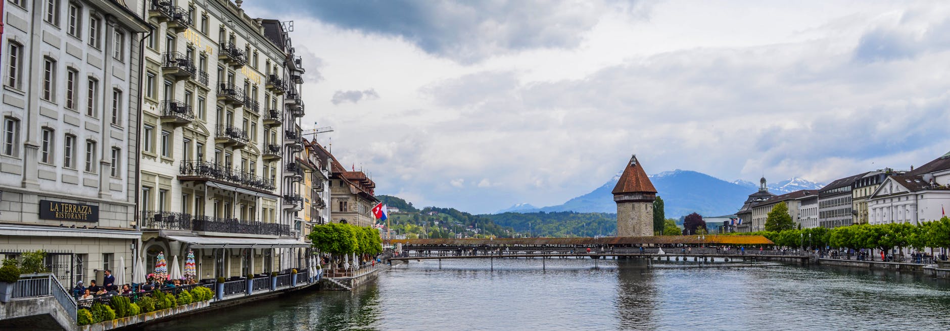 Lucerne riverfront and Old Town for sales hotel placement decisions.