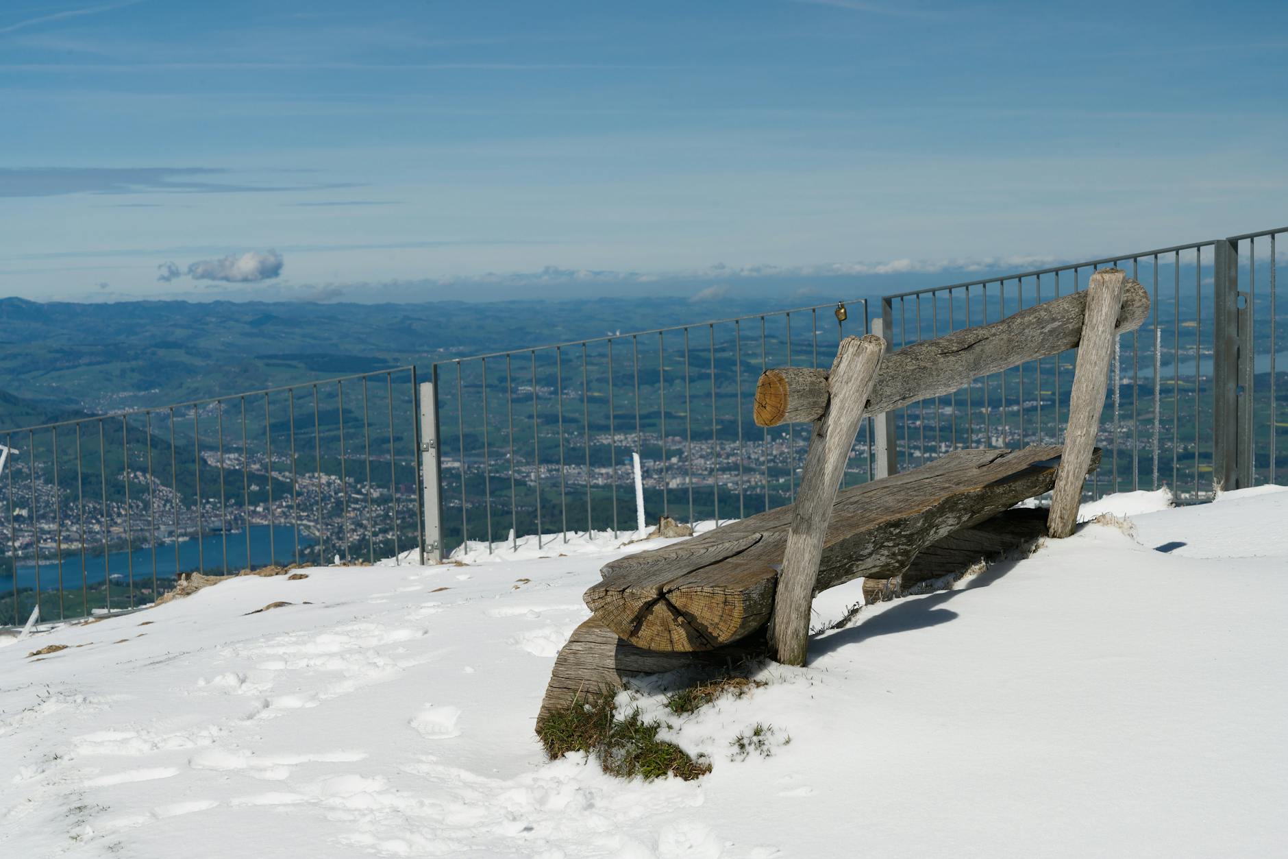 Bench overlooking Mount Rigi and Lake Lucerne context for solo travel report planning.