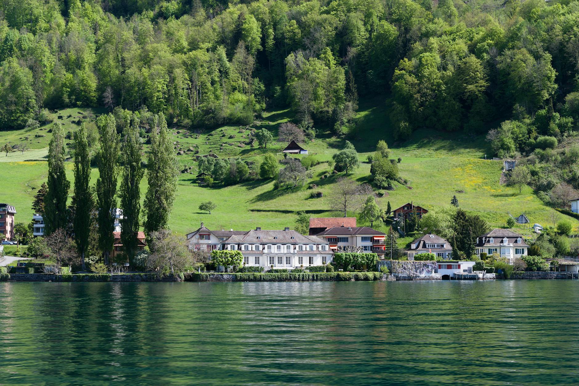 Lake Lucerne shoreline for mobility-aware travel route planning.