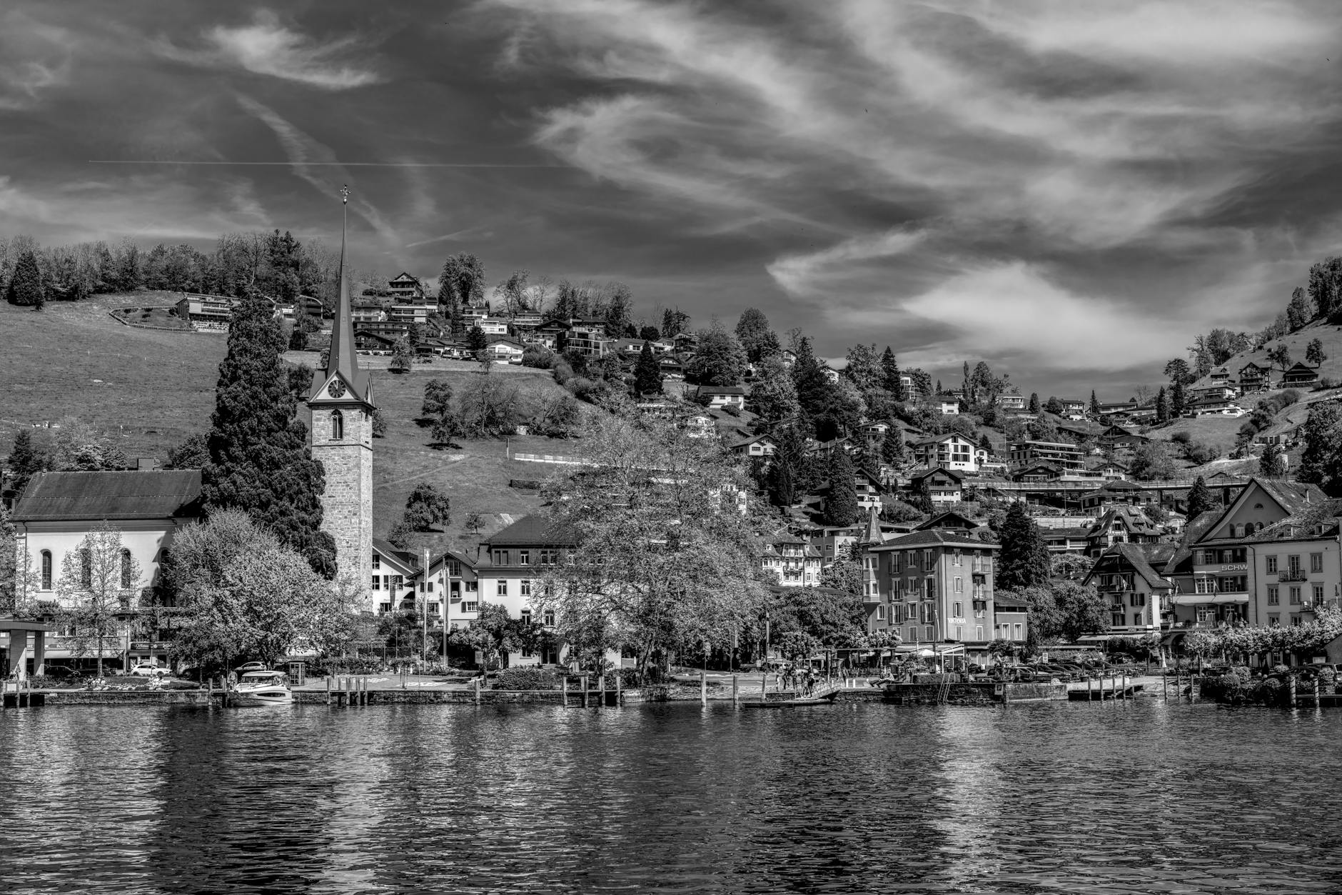 Vitznau village on Lake Lucerne for volunteer arrival and regional movement planning.