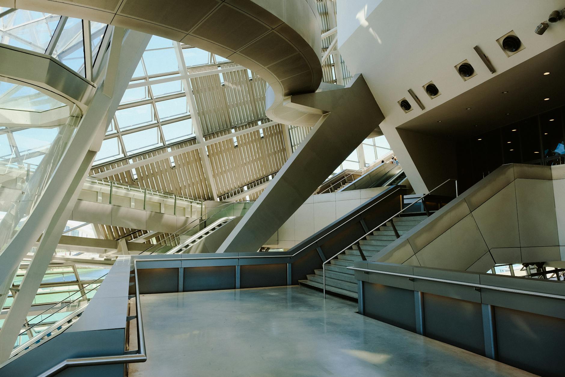 Modern interior architecture at the Musee des Confluences in Lyon