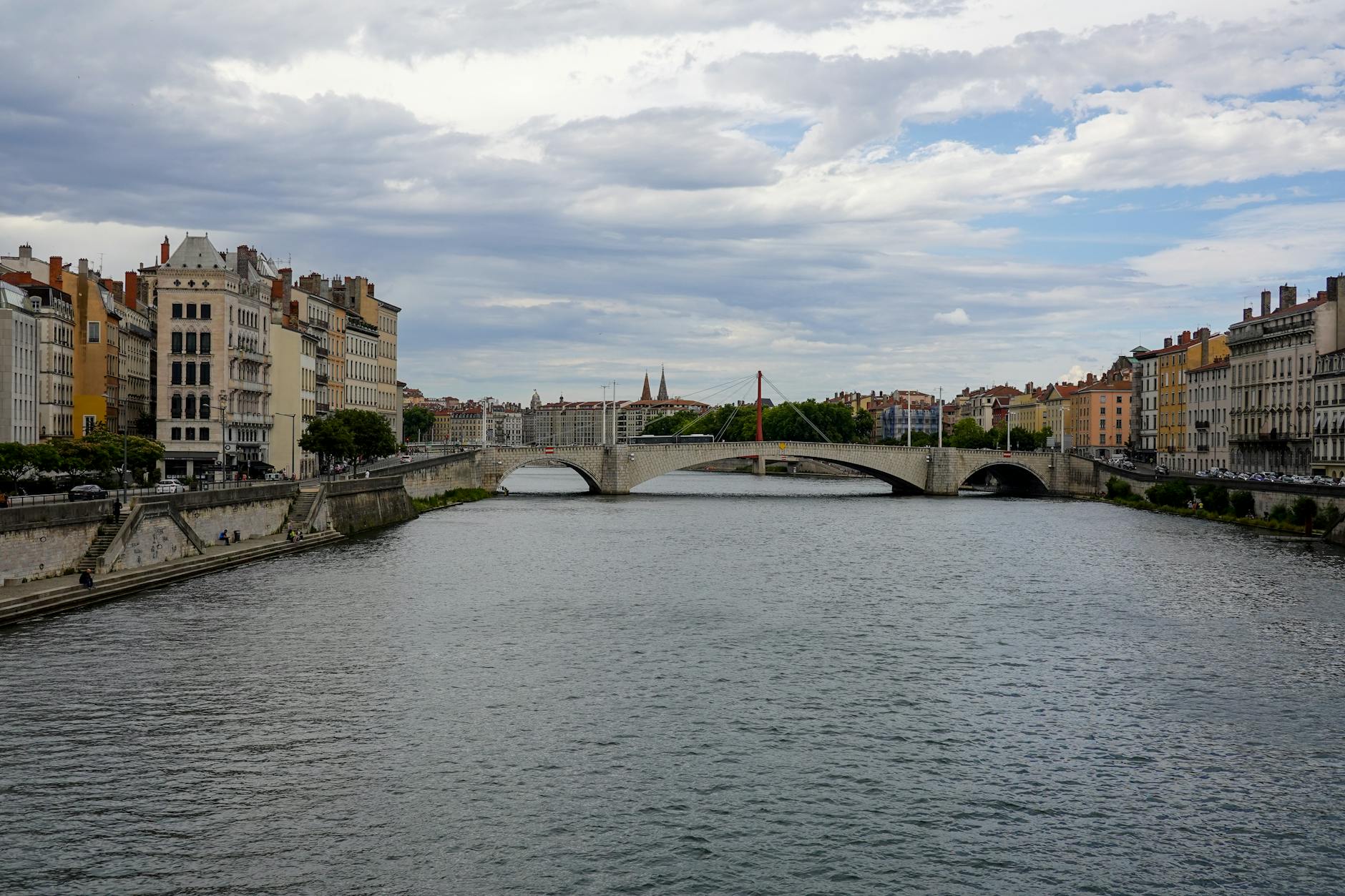 Bridge over the river in Lyon