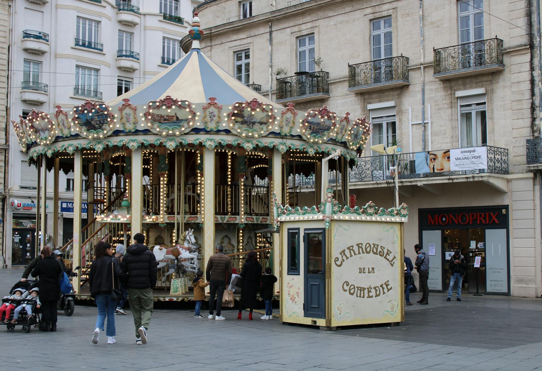Vintage carousel in Lyon