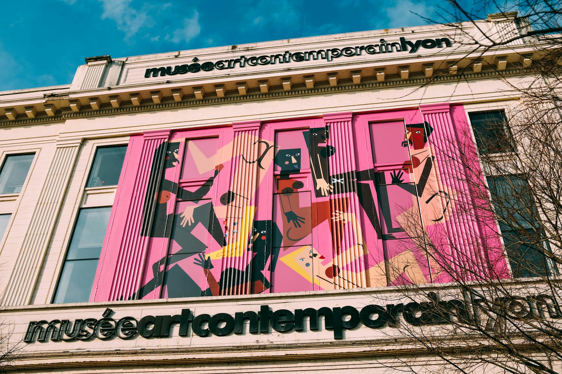Colorful mural on a Lyon contemporary art museum