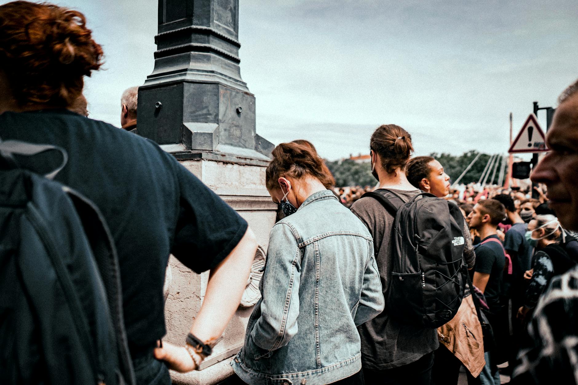 Masked demonstrators gathered in Lyon