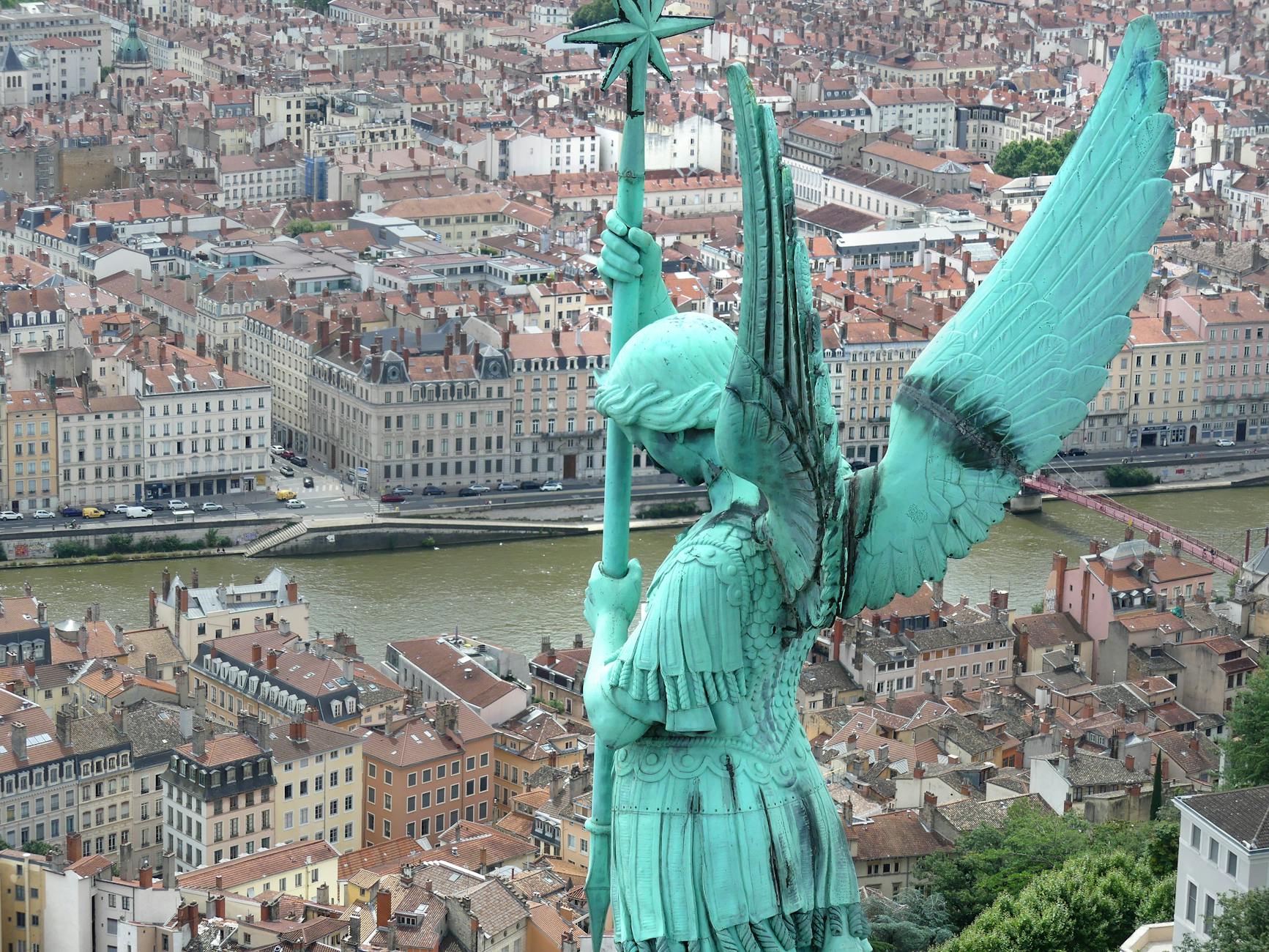 View over Lyon from Notre-Dame de Fourviere