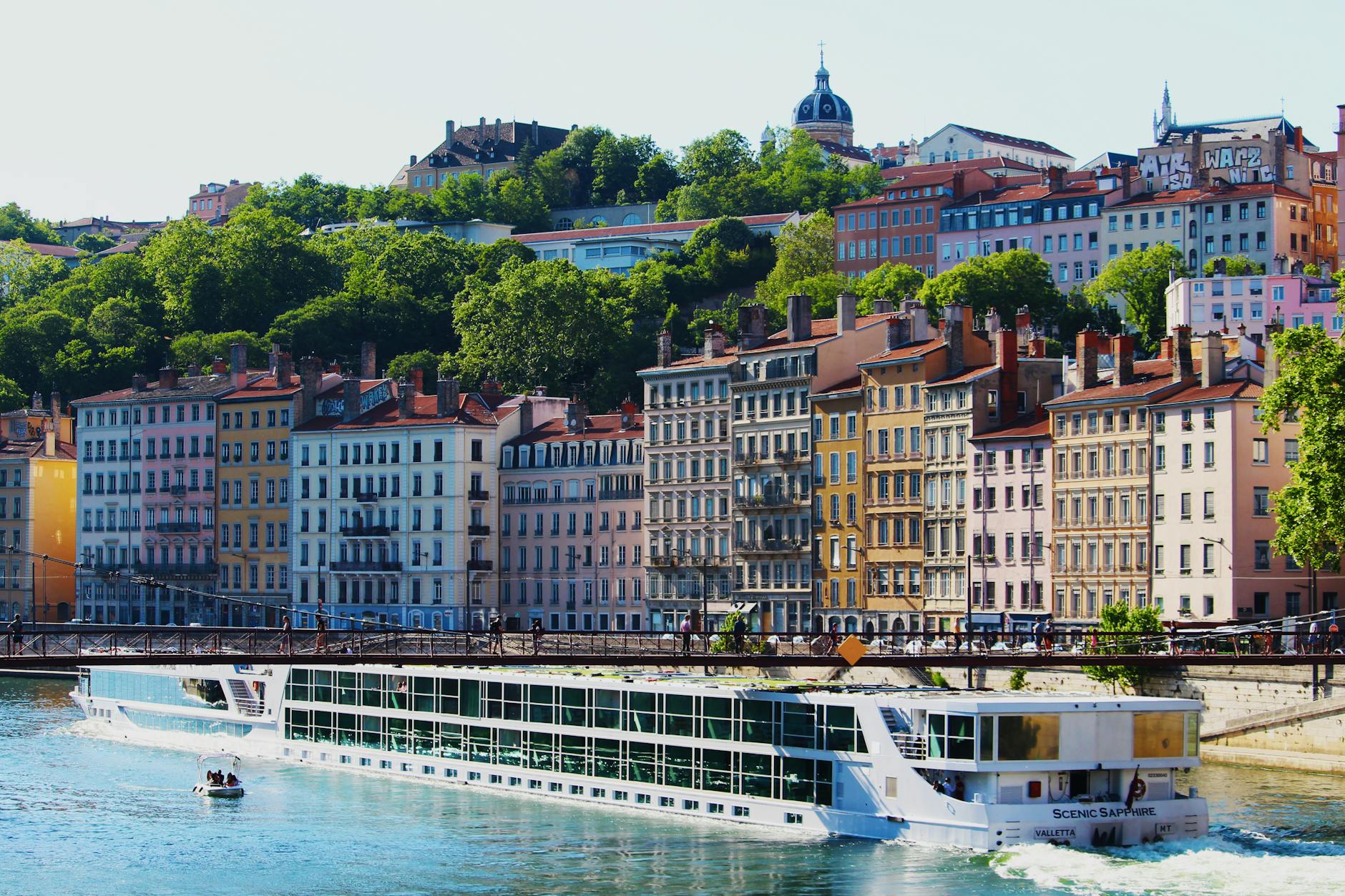 Riverfront buildings in Lyon