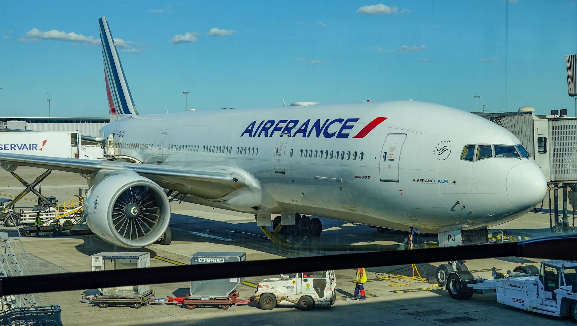 Air France airplane at an airport terminal