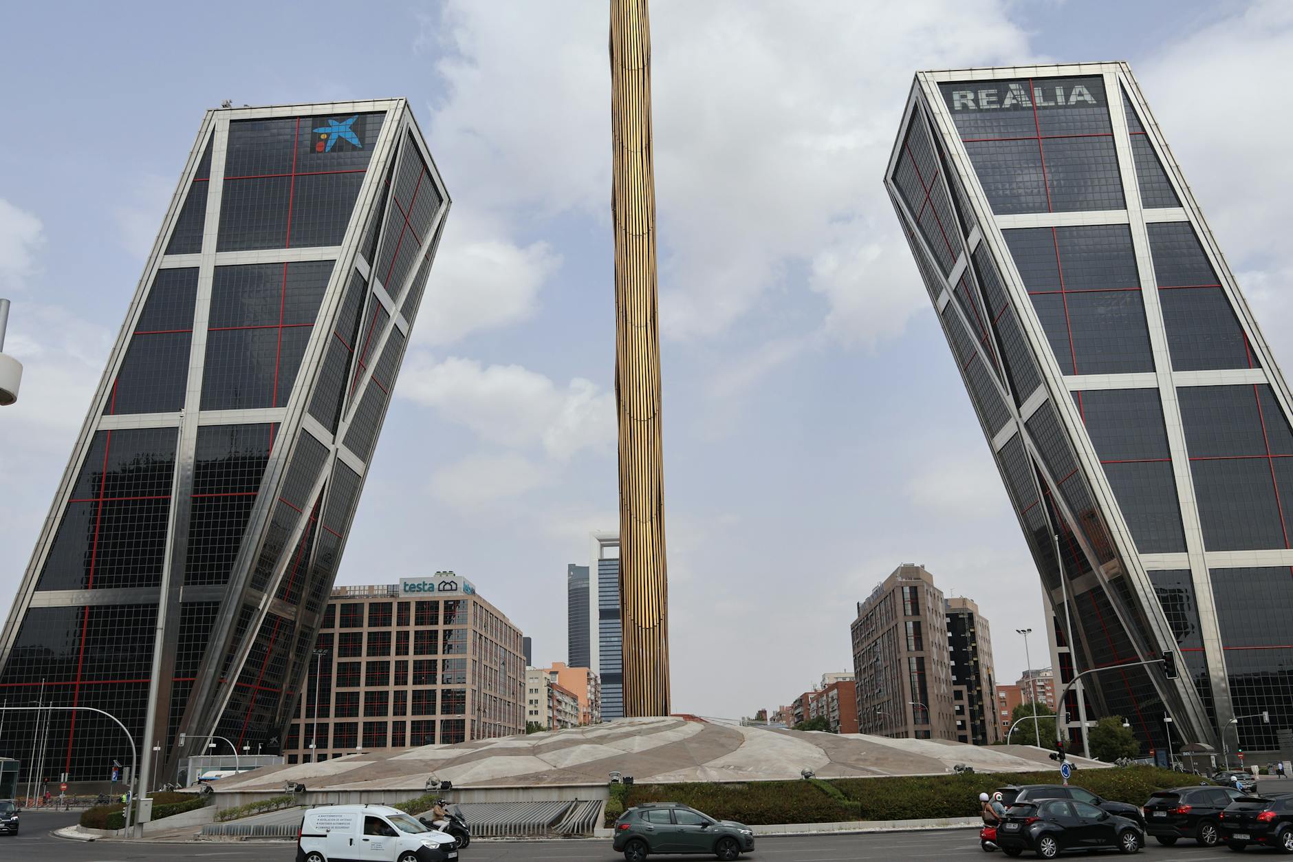 Puerta de Europa towers in Madrid's business skyline