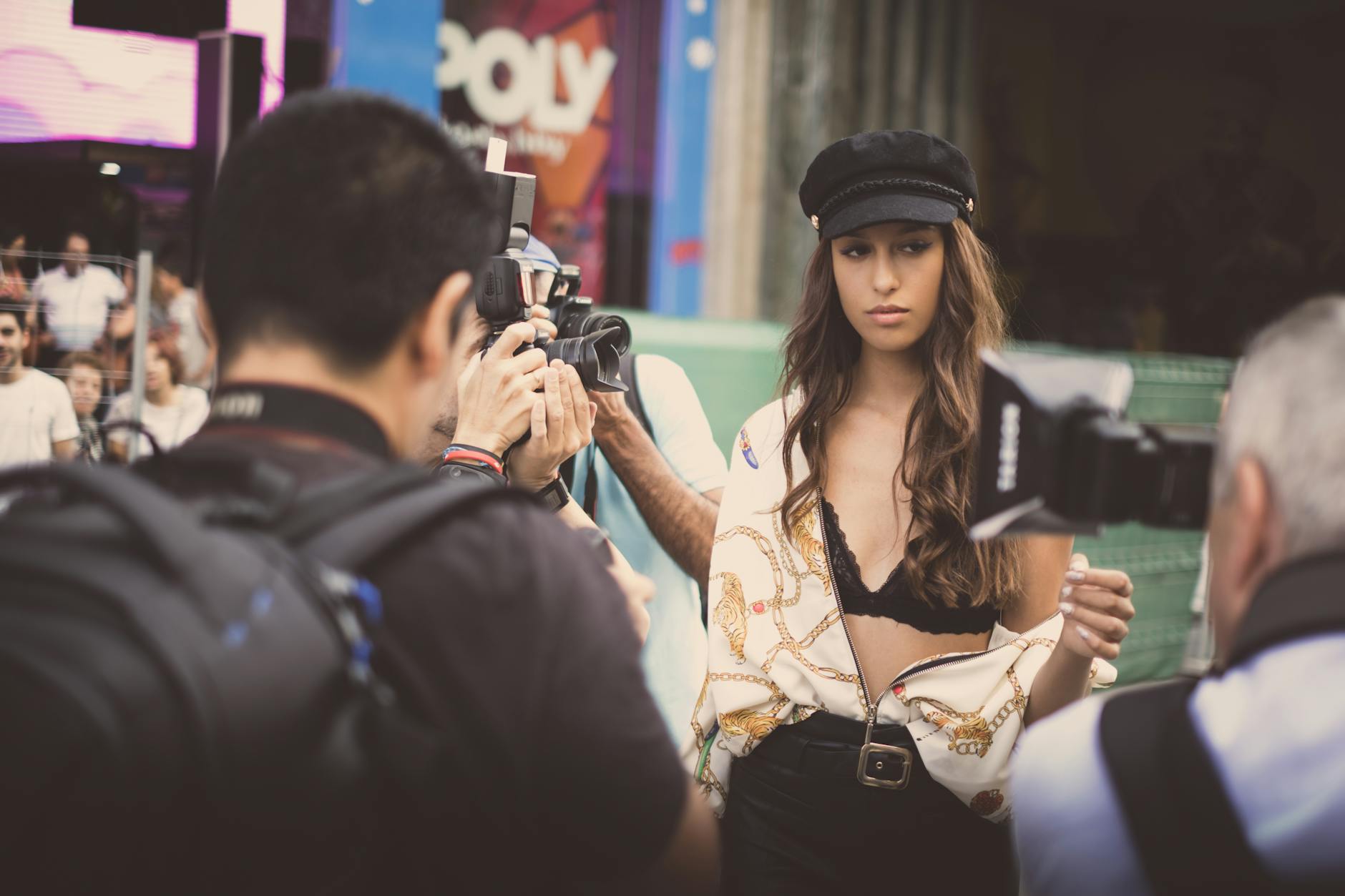 Street fashion photoshoot in Madrid