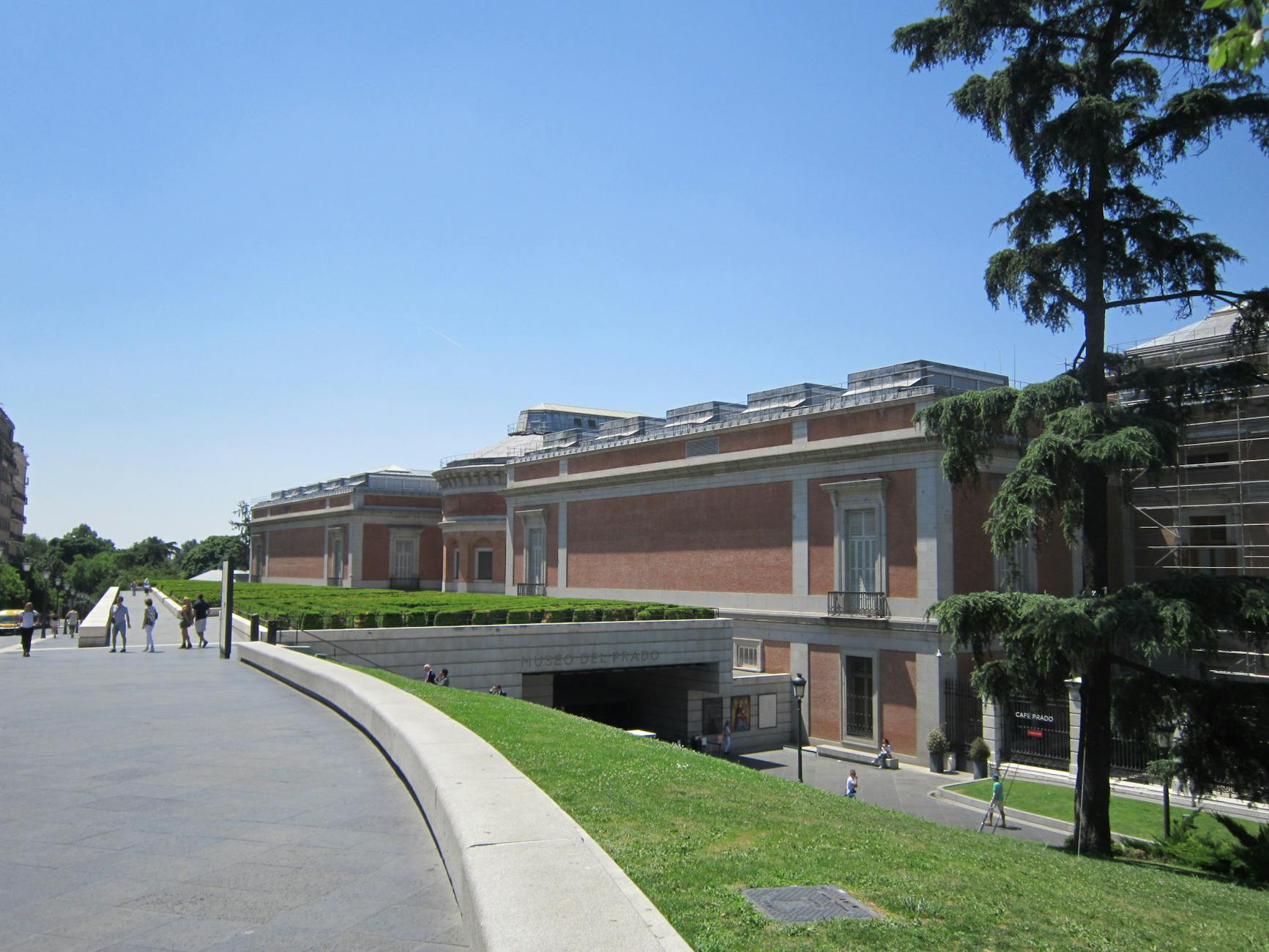 Exterior of the Prado Museum in Madrid on a sunny day