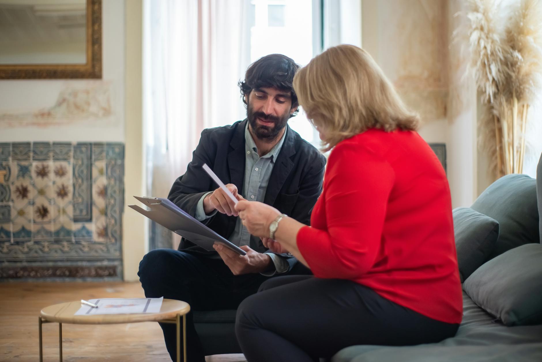Business discussion between a buyer and sales professional