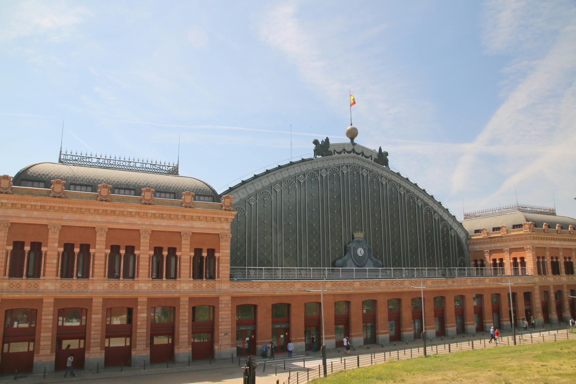 Facade of Madrid Atocha railway station