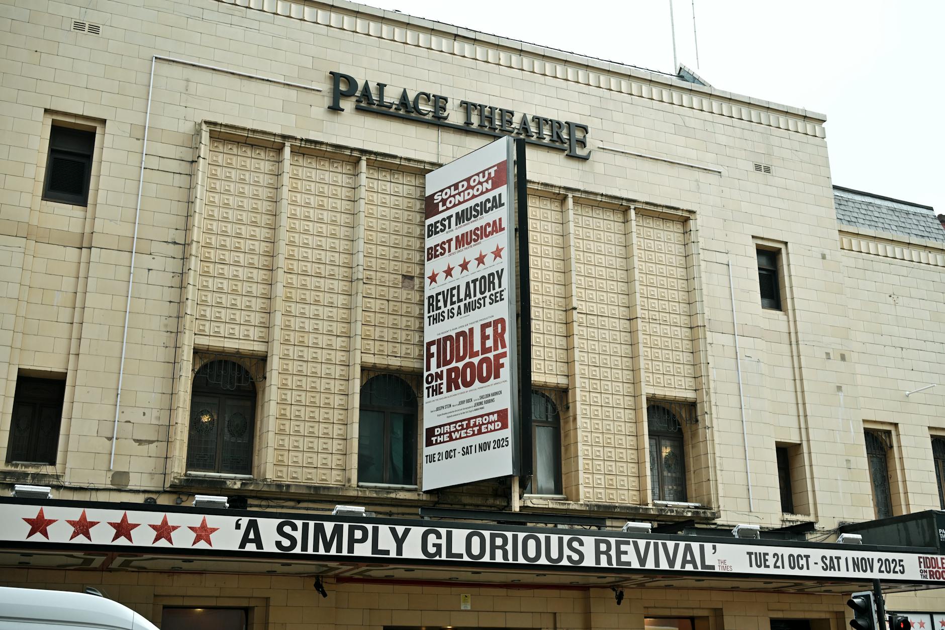 Palace Theatre facade in Manchester