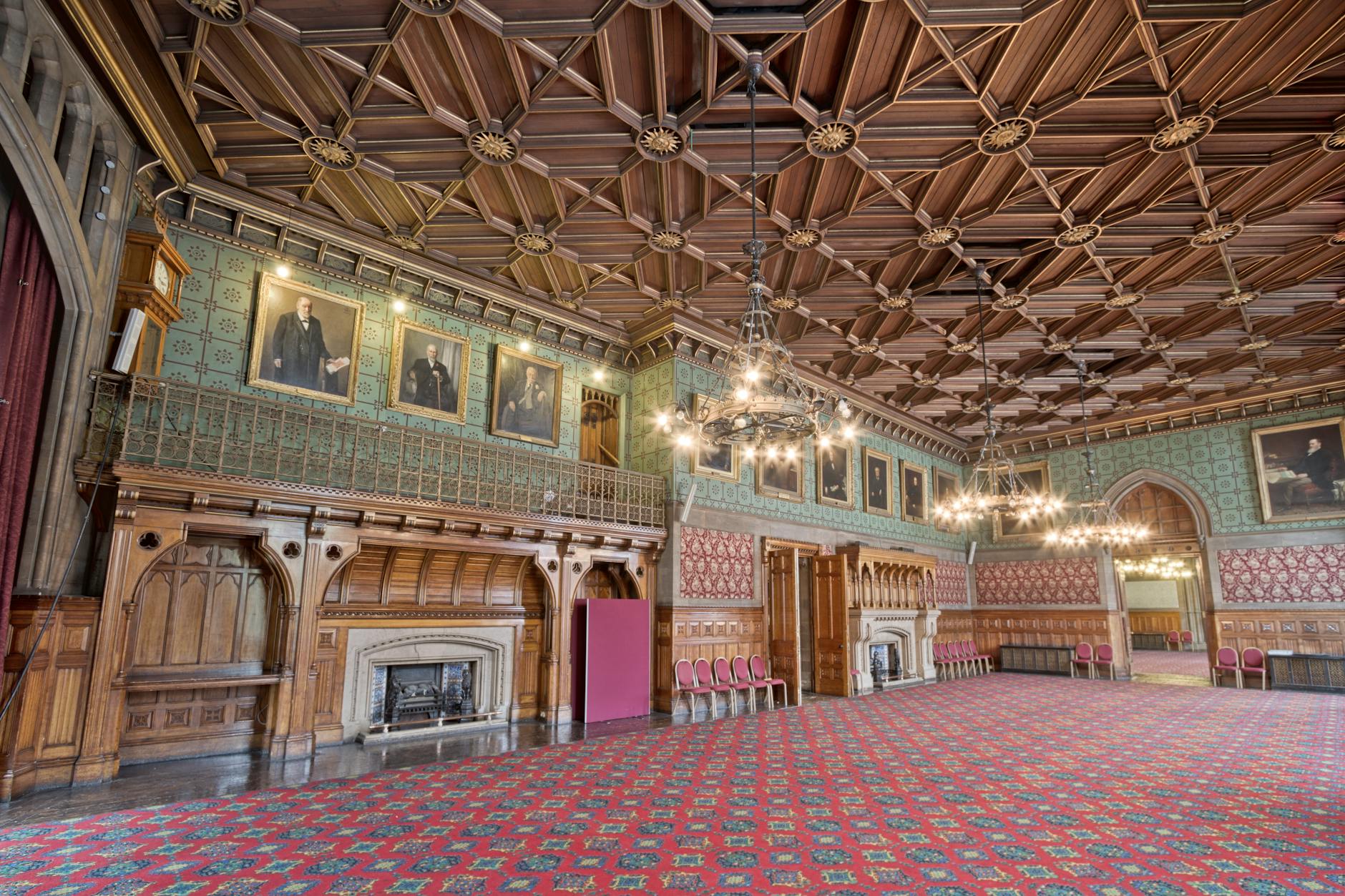 Historic Manchester Town Hall interior with vintage architectural detail