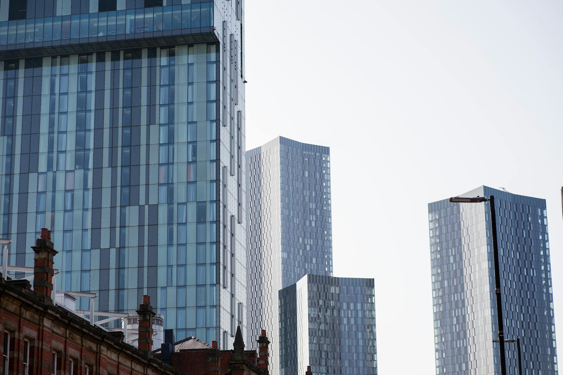 Modern Manchester skyscrapers for account-geography planning