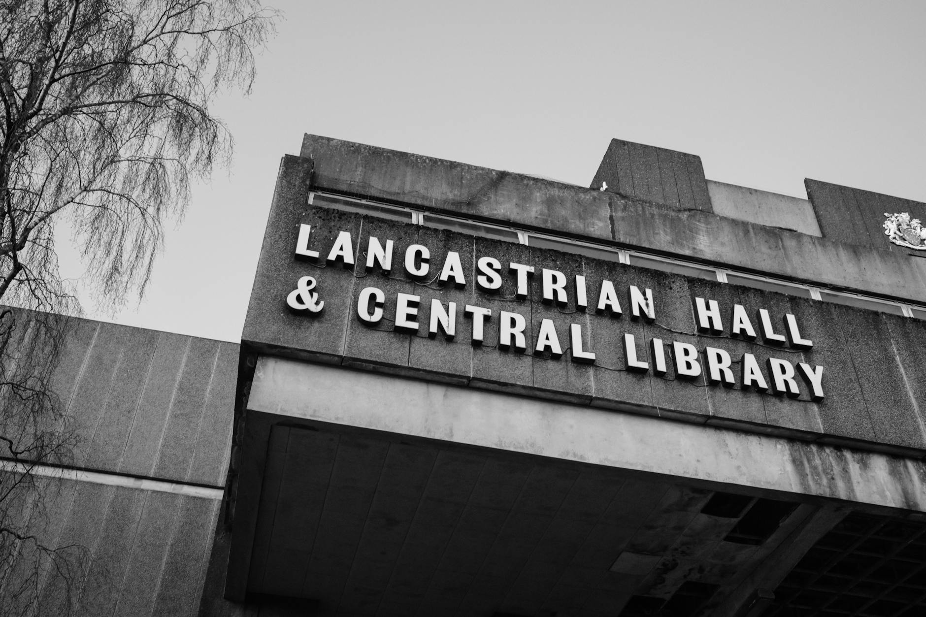 Lancastrian Hall and Central Library in Swinton near Manchester